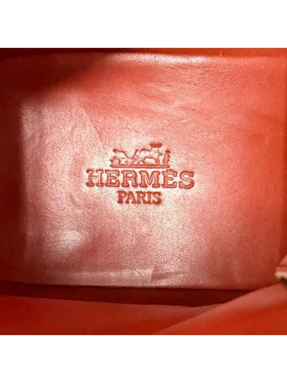 Hermes Leather Silver Logo with Patch Lace-up Hiking Boots Black Orange